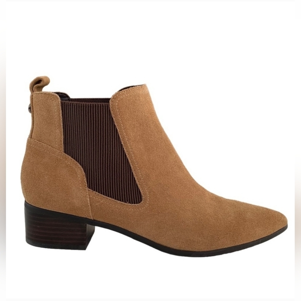 Donald Pliner Caramel Suede “Gerri” Ankle Boot in Tan Women's Size 5M